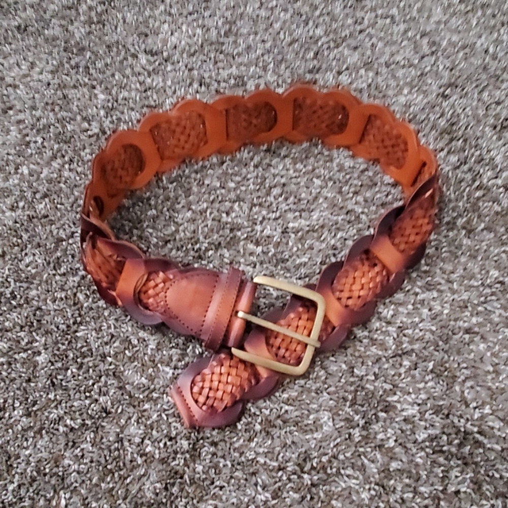 Indian brown genuine leather belt